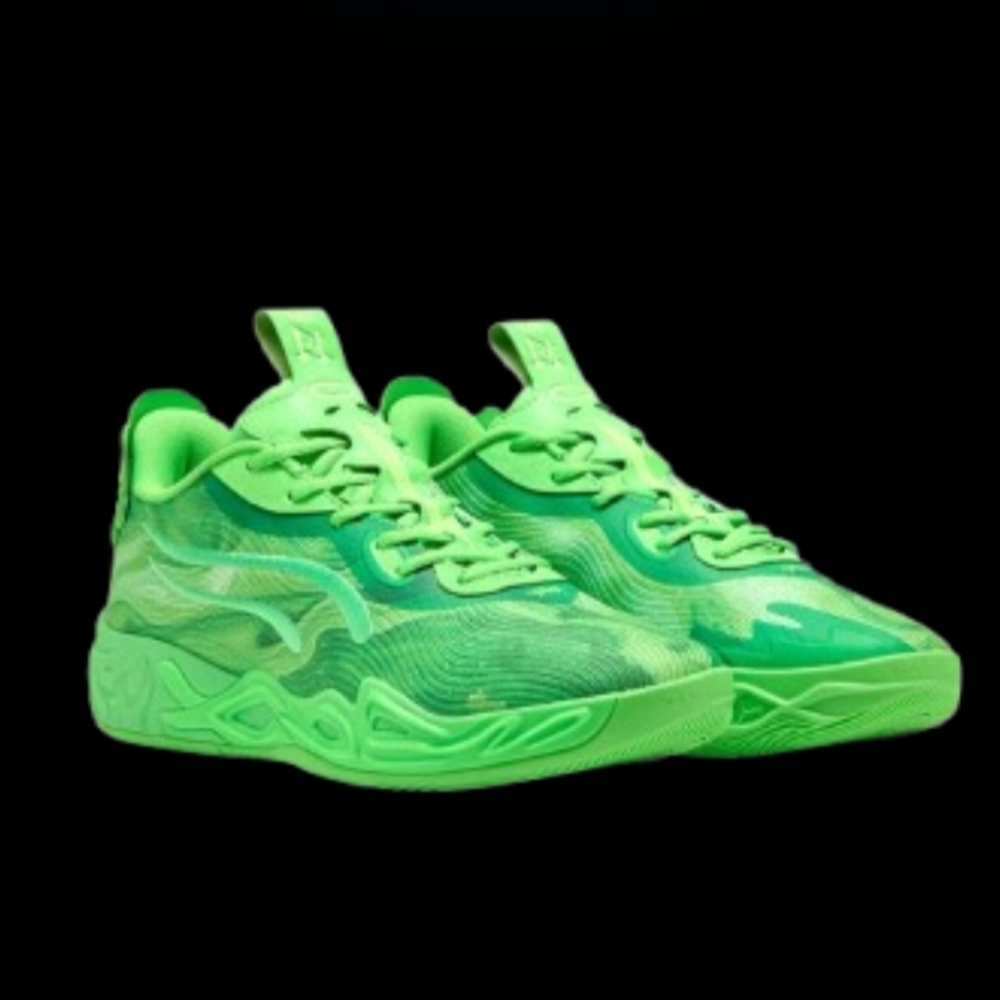 PUMA MB.04 Lo Team Lamelo Kids Size 7Y Green Glow